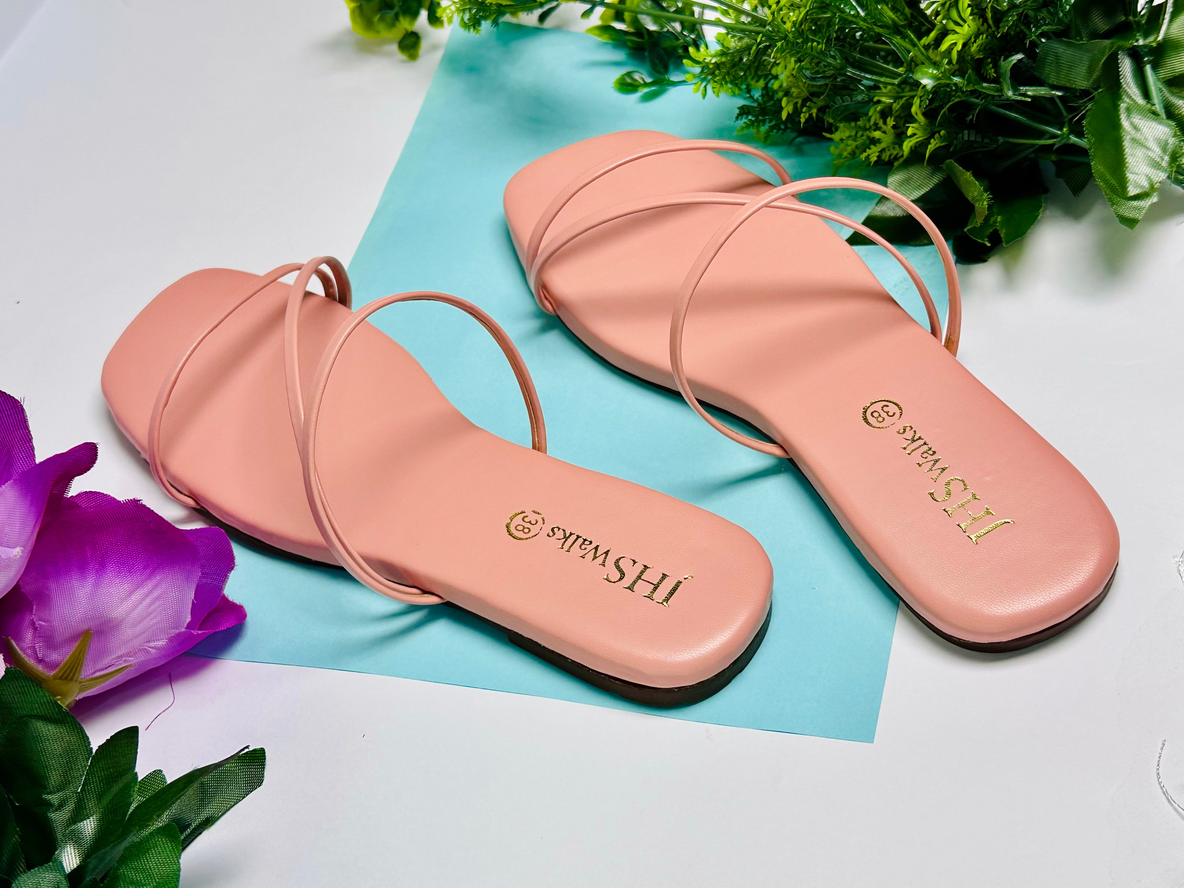 Lace-up Peach Sandal