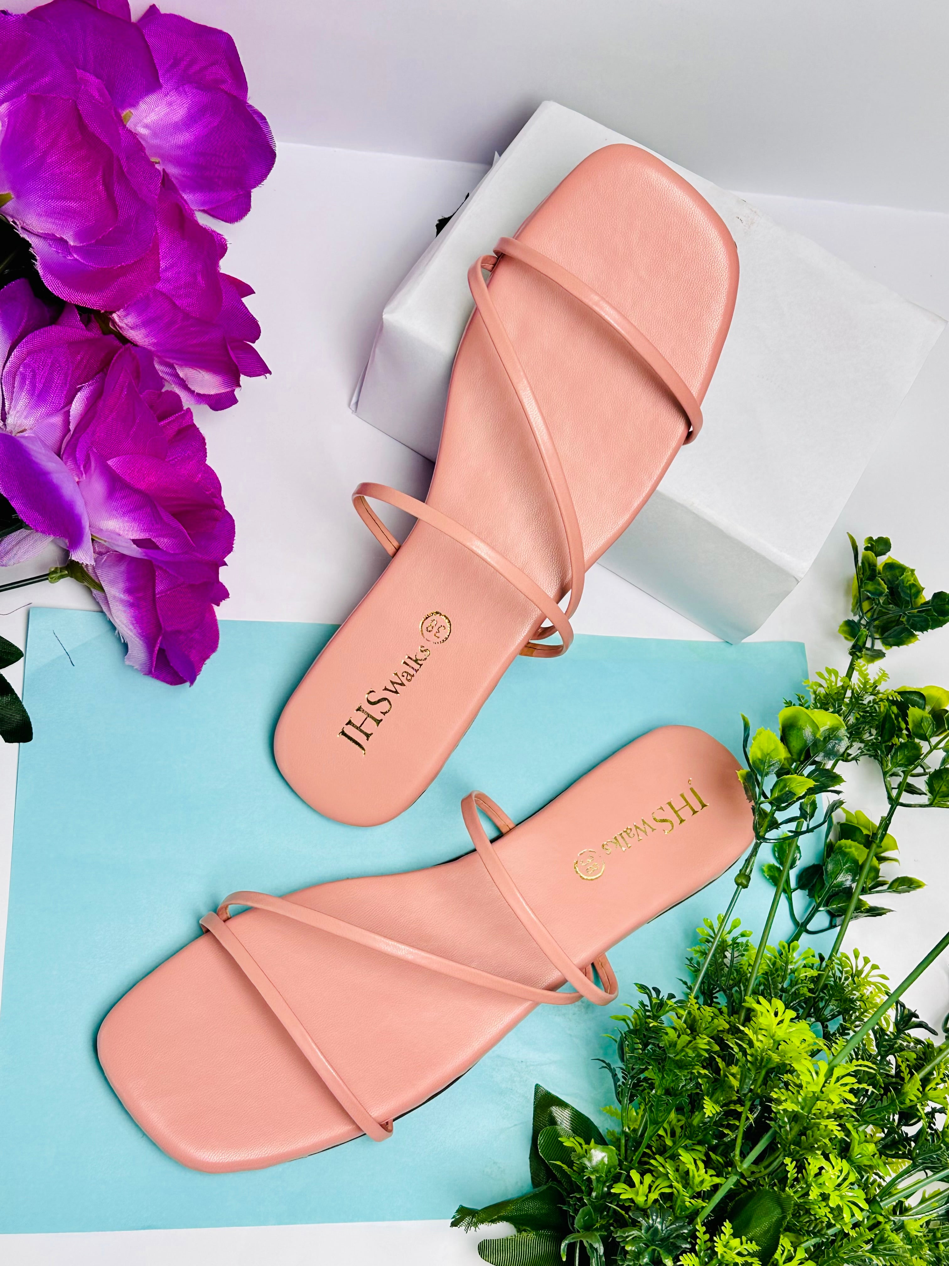 Lace-up Peach Sandal