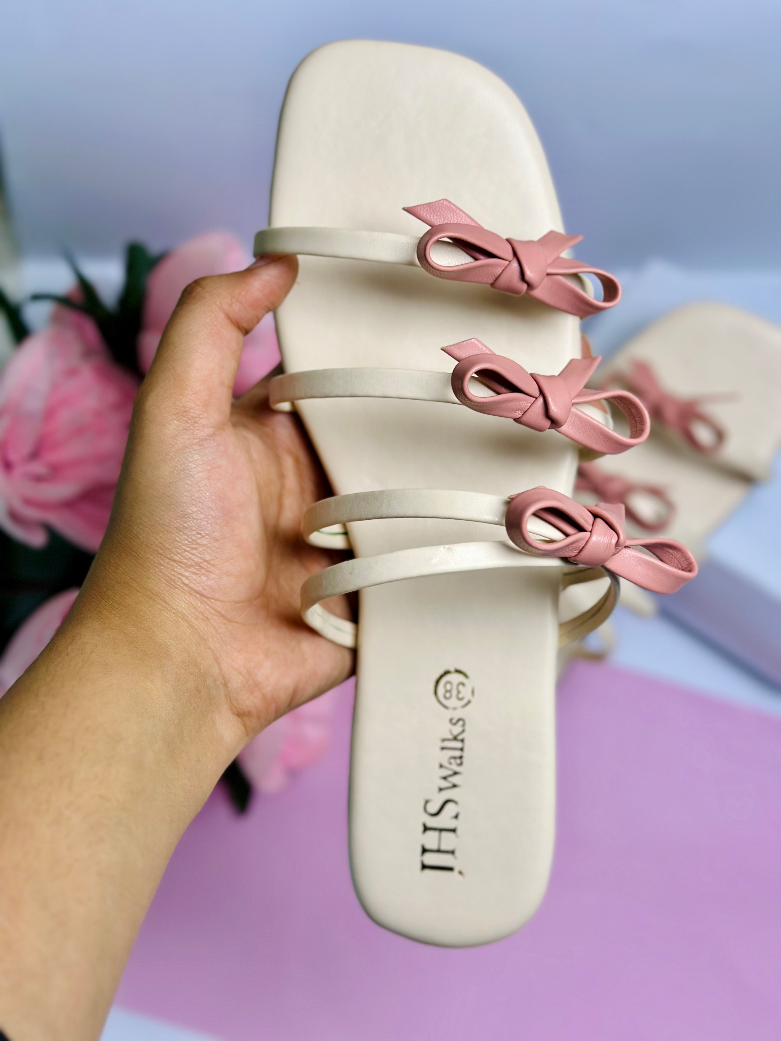 Rosette Bow Sandal
