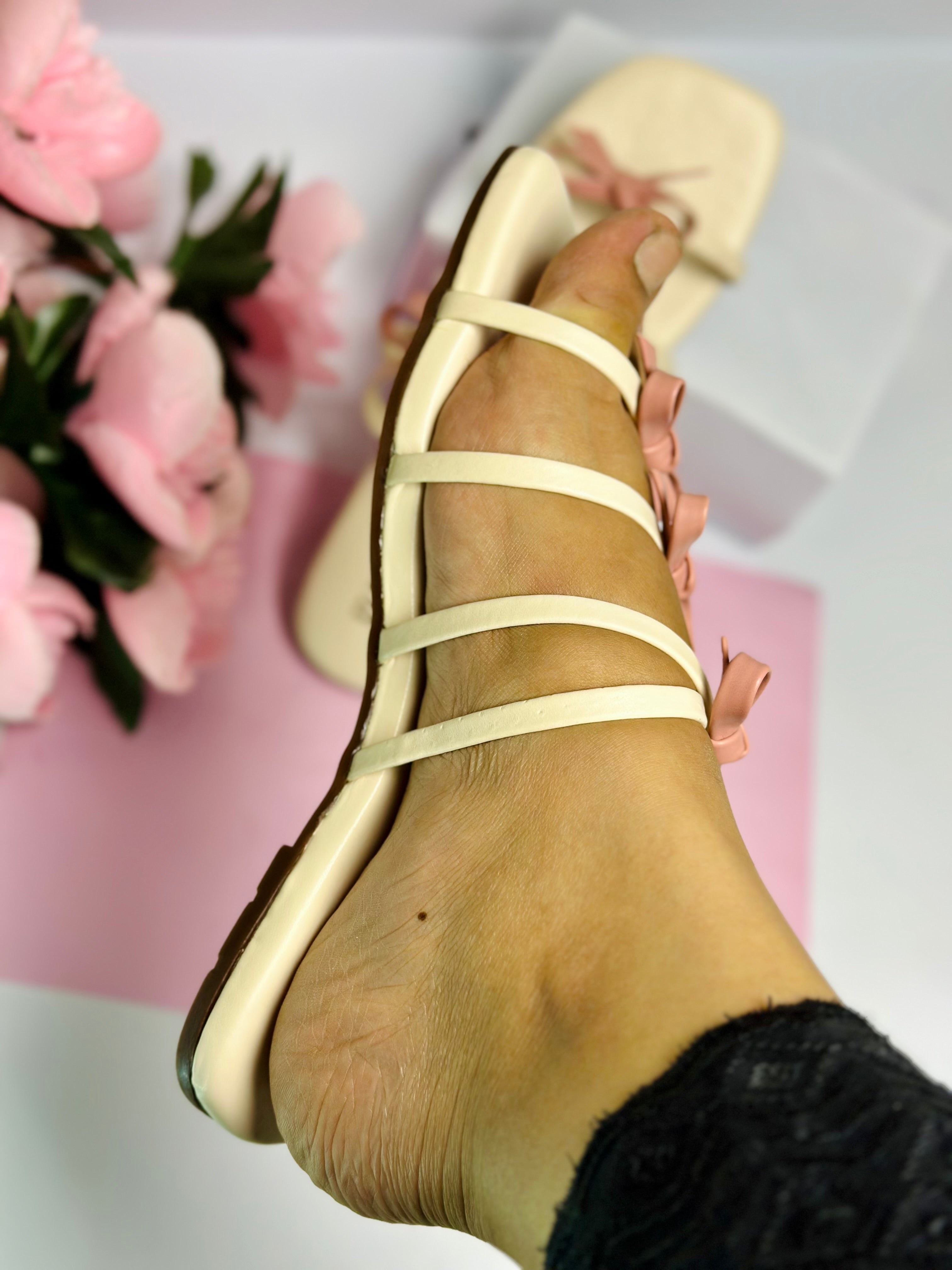 Rosette Bow Sandal